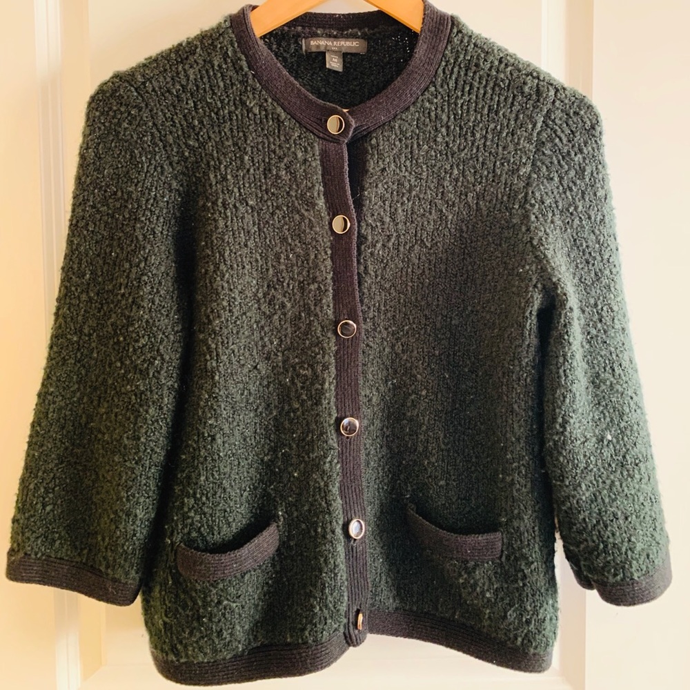 Banana republic black coat in size M